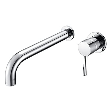 SUMERAIN Tub Filler Wall Mount Bathtub Faucet Extra Long Spout Single Handle with Roughin Valve High Flow Chrome Finish