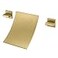 SUMERAIN Waterfall Tub Faucet High Flow Wall Mount Bathtub Faucet Filler Two Handles Brushed Gold Finish