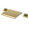 SUMERAIN Waterfall Tub Faucet Wall Mount Bathtub Faucet with Valve Brushed Gold Tub Filler 3 Hole High Flow