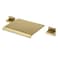 SUMERAIN Waterfall Tub Faucet Wall Mount Bathtub Faucet with Valve Brushed Gold Tub Filler 3 Hole High Flow