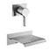 sumerain Waterfall Wall Mount Tub Filler Brushed Nickel with Valve Single Handle Brass High Flow
