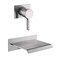 sumerain Waterfall Wall Mount Tub Filler Brushed Nickel with Valve Single Handle Brass High Flow