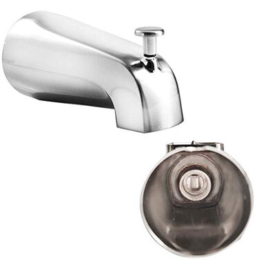 SENTO BETTER HOME BETTER LIFE SENTO Silver Universal Bathroom Tub Spout with Diverter Heavy Duty Durable Metal Bathtub Faucet with Shower Diverter 4 Inches 12 IPS Inside Thread Polished Chrome