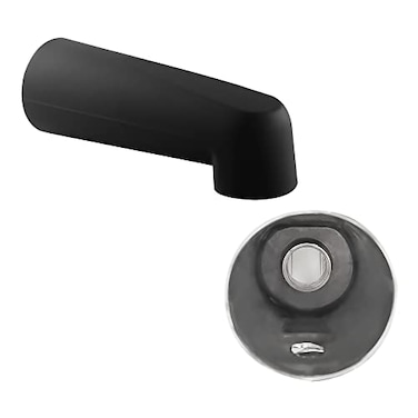 SENTO BETTER HOME BETTER LIFE SENTO Black Metal Bathroom Tub Spout Without Diverter Heavy Duty 7 Inches 12 IPS Inside Thread Matte Black