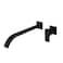 BEIYI Matte Black Wall Mount Tub Filler Bath Tub Faucet with Extra Long Tub Spout Single Handle Bathtub Faucets Set