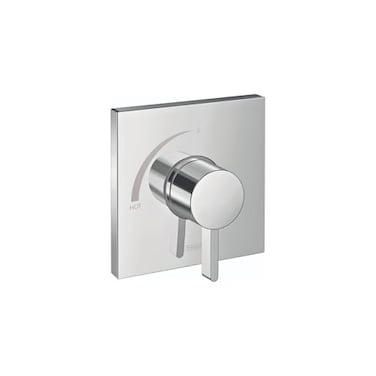 hansgrohe Ecostat Square Modern Pressure Balance Shower Valve Trim in Chrome 15724001
