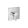 hansgrohe Ecostat Square Modern Pressure Balance Shower Valve Trim in Chrome 15724001