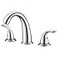 sumerain 2 Handle Widespread Roman Tub Faucet with Valve Chrome Finish High Flow