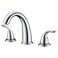 sumerain 2 Handle Widespread Roman Tub Faucet with Valve Chrome Finish High Flow