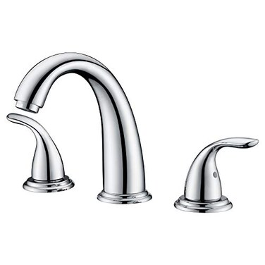 sumerain 2 Handle Widespread Roman Tub Faucet with Valve Chrome Finish High Flow