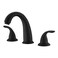 sumerain Matte Black Roman Tub Faucet with Valve 3 Hole Deck Mount Bathtub Faucet High Flow