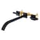 BEIYI Wall Mount Tub Filler Matte Black Bathtub Faucet Extra Long Bath Tub Filler Faucets High Flow 2 Handle Wall Mounted Bathtub Faucets Sets