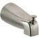 Tearel Slip Fit Tub Spout with PullUp Diverter for 12 inch Copper Tube Brushed Nickel