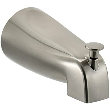 Tearel Slip Fit Tub Spout with PullUp Diverter for 12 inch Copper Tube Brushed Nickel