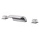 sumerain Roman Tub Faucets Brushed NickelWaterfall Spout for High Flow RateInclude Valve and Trim Set