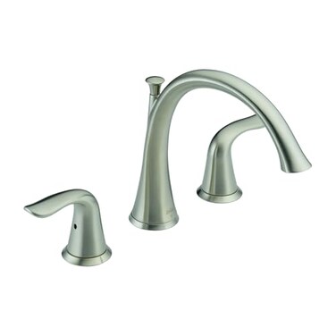 Delta Faucet Lahara 2Handle Widespread Roman Tub Faucet Brushed Nickel Stainless T2738SS