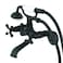 Kingston Brass KS265MB Kingston Clawfoot Tub Faucet Matte Black 894 x 656 x 431