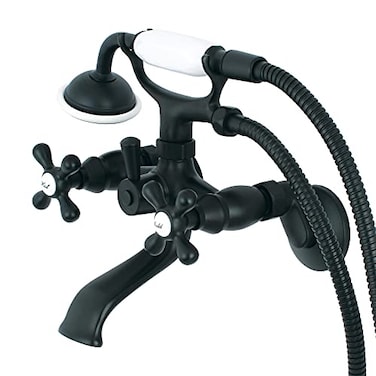 Kingston Brass KS265MB Kingston Clawfoot Tub Faucet Matte Black 894 x 656 x 431