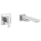 Moen 90 Degree Chrome Single Handle Wall Mount Tub Filler High Flow Tub Faucet with 10 Spout Reach WTS911