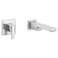 Moen 90 Degree Chrome Single Handle Wall Mount Tub Filler High Flow Tub Faucet with 10 Spout Reach WTS911