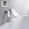 sumerain Waterfall Tub Faucet Set Wall Mounted Bathtub Filler LeftHanded Single Handle Chrome