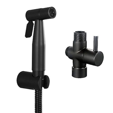 Gaosin Matte Black Handheld Bidet Sprayer Diaper Shattaf Douche Complete Bidet Set with 78 TAdapter for Toilet Bathroom