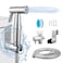 HQJUN Spray Multifunctional Handheld Bidet Spray Bathroom Diaper Shower Hose and Accessories Bidet Handheld Toilet Sprinkler with Dual Spray FunctionSilvery