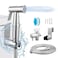 HQJUN Spray Multifunctional Handheld Bidet Spray Bathroom Diaper Shower Hose and Accessories Bidet Handheld Toilet Sprinkler with Dual Spray FunctionSilvery