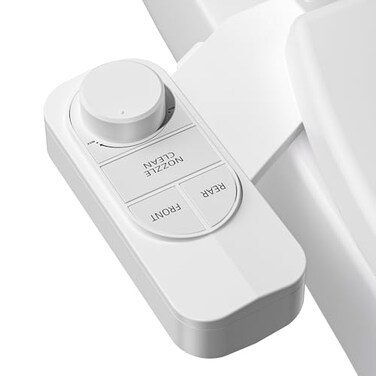 SAMODRA NonElectric Bidet Attachment for Toilet SelfCleaning Dual Nozzle Frontal Rear Wash Adjustable Water Pressure Fits Most Toilets Easy Installation Classic White