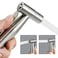 BARROCK Handheld Bidet Sprayer Head Only Stainless Steel Shattaf Jet Spray for Toilet Baby Cloth Diaper Sprayer with Adjustable Water Pressure Control Brushed Nickel
