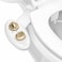 LUXE Bidet NEO 120 Single Nozzle SelfCleaning NonElectric Bidet Attachment for Toilet Seat Adjustable Water Pressure Rear Wash Gold