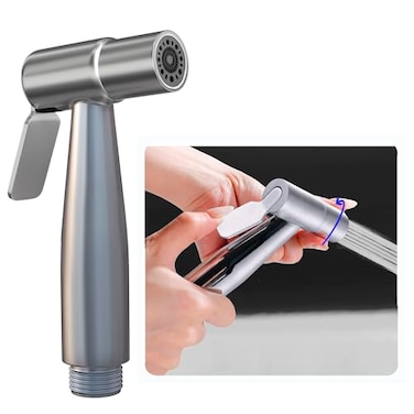 AVAbay Dual Mode Stainless Steel Sprayer HeadBidet Spray wBrushed Chrome Finish Cloth Diaper Shattaf Pet Wash