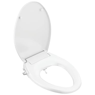 Delta 833004 Elongated Soft Close Bidet Seat with Manual Control SelfCleaning Wand White