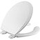 Bemis 550TTT Open Front Durable Wood Toilet Seat Secure Hinges Stay Tight Made in USA Round White