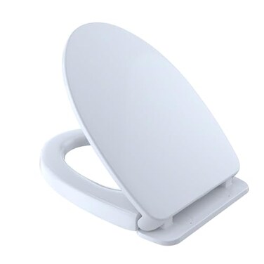 TOTO SoftClose Slow Close Elongated Toilet Seat and Lid Cotton White SS12401