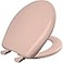 Bemis Classic Colors Slow Close Toilet Seat Easy Clean Hinges and Durable Plastic Seat Made in USA Round Venetian Pink