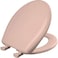 Bemis Classic Colors Slow Close Toilet Seat Easy Clean Hinges and Durable Plastic Seat Made in USA Round Venetian Pink
