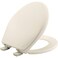 Bemis Aurora Slow Close Toilet Seat Easy Clean Hinges and Adjustable Perfect Fit Plastic Seat Made in USA Round Biscuit