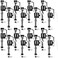 Lasnten 16 Pieces Toilet Fill Valve Toilet Tank Replacement Kit Valve Replacement Kit for Tank and Bowl Water Control