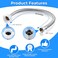 Dreyoo 2 Pack Complete Toilet Valve Set Includes 12 Nom Inlet x 38 OD Compression Outlet Angle Shut Off 78 BC x 38 COMP Toilet Water Supply Line Escutcheon Plate Sealing Tape 12 Inch