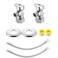 Dreyoo 2 Pack Complete Toilet Valve Set Includes 12 Nom Inlet x 38 OD Compression Outlet Angle Shut Off 78 BC x 38 COMP Toilet Water Supply Line Escutcheon Plate Sealing Tape 12 Inch