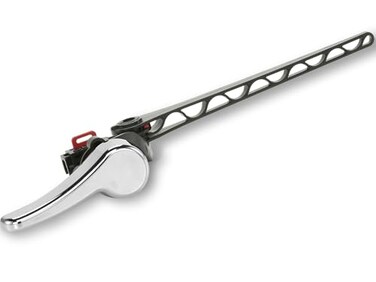 Korky Toilet Handle Chrome Metal Handle Tank Lever Replacement Universal to Fit Front Angled Side Left Mount Toilet 6055BP