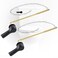 iFealClear 2 Pack Universal Metal Toilet Tank Flush Lever Replacement Front Mount Handle Toilet Tank Trip Lever with 2 Pieces Stainless Steel Flapper Chains Easy Install Solid Brass Matte Black