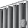 Dynamene Grey Fabric Shower Curtain for Bathroom Waffle Weave Textured Heavy Duty 256GSM Hotel Luxury Weighted Cloth Bath Curtain Set with 12 Plastic Hooks72x72 GreyGray