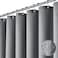 Dynamene Grey Fabric Shower Curtain for Bathroom Waffle Weave Textured Heavy Duty 256GSM Hotel Luxury Weighted Cloth Bath Curtain Set with 12 Plastic Hooks72x72 GreyGray