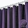 Dynamene Purple Fabric Shower Curtain Waffle Textured Heavy Duty Cloth Shower Curtains for Bathroom 256GSM Hotel Spa Luxury Weighted Polyester Bath Curtain Set with 12 Plastic Hooks72Wx72HPurple