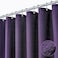Dynamene Purple Fabric Shower Curtain Waffle Textured Heavy Duty Cloth Shower Curtains for Bathroom 256GSM Hotel Spa Luxury Weighted Polyester Bath Curtain Set with 12 Plastic Hooks72Wx72HPurple