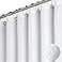 Dynamene Extra Wide Shower Curtain 84 Inch Wide Waffle Weave Weighted Thick Cloth Bathroom Shower Curtain Neutral Heavy Duty Hotel Bath Curtain Set with 14 Plastic Hooks 84x72 White