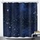 Riyidecor Night Sky Space Shower Curtain No Glitter Star Bathroom Decor 72Wx72H Inch Galaxy Starry Dark Blue Cosmic Fantasy Universe Nebula Outer Space Fabric Waterproof 12 Plastic Hooks