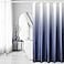 Gibelle Waffle Weave Ombre Fabric Shower Curtain Navy Blue Bathroom Decor Accessories Set with Hooks Water Repellent and Machine Washable 72 x 72